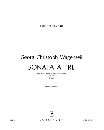 Sonata a Tre in Bb major, op. 1/3