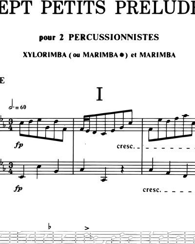 7 petits préludes pour 2 percussionnistes (claviers)
