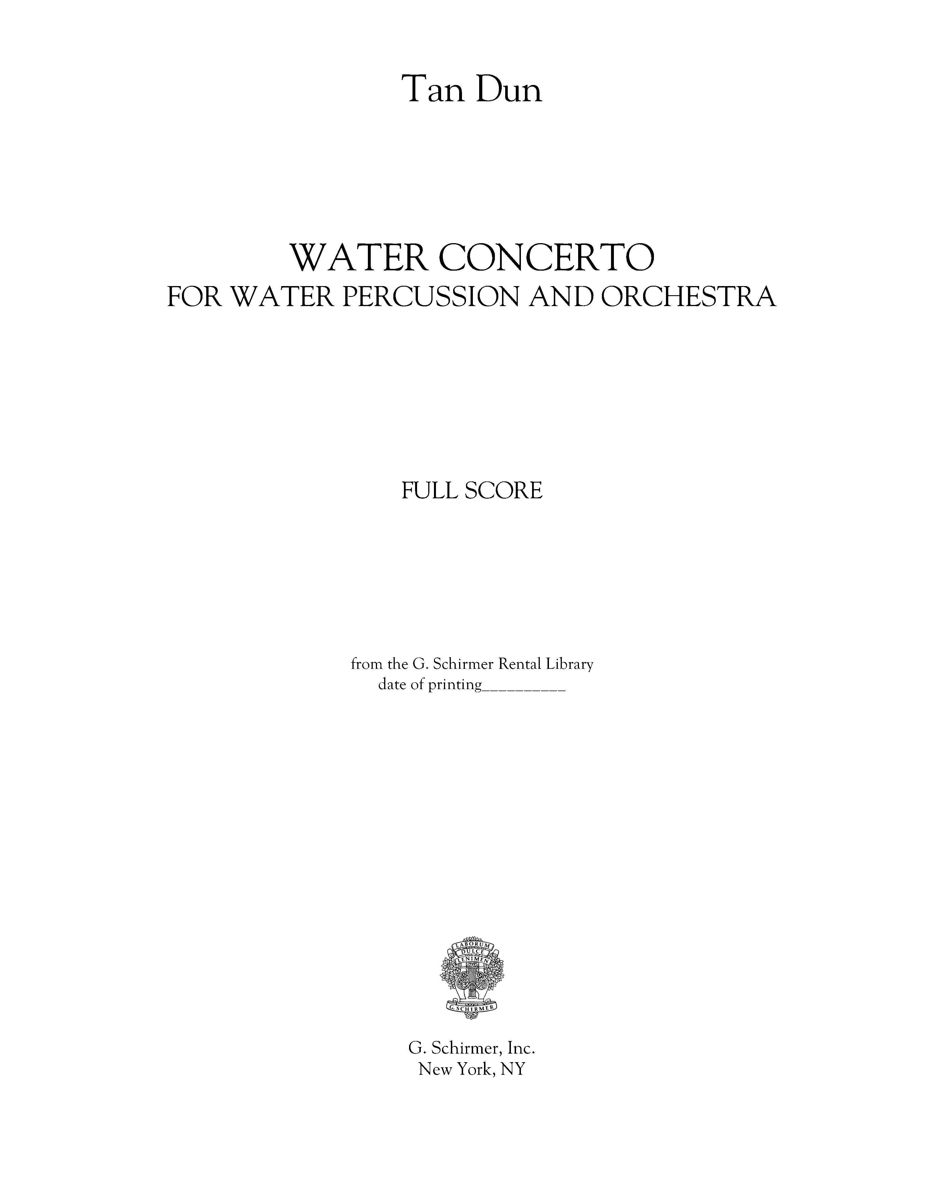 Water Concerto