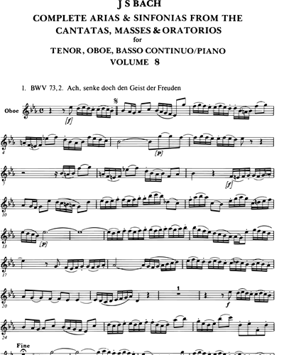 Sämtliche Arien - Bd. 8 (BWV 73, 75, 166, 188)
