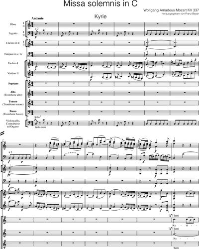 Missa solemnis C-dur KV 337 Full Score Sheet Music by Wolfgang Amadeus  Mozart | nkoda | Check It Out in the nkoda App