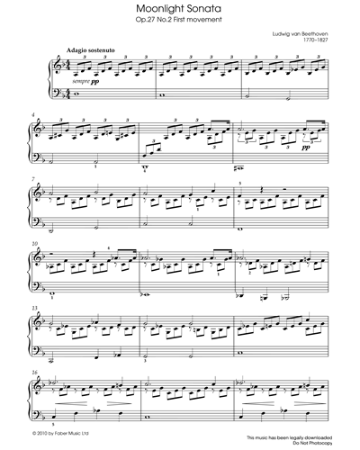 Sonata No. 14 in C# minor, 'Moonlight Sonata'
