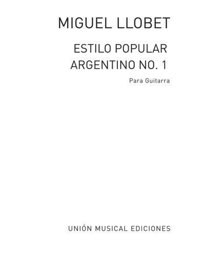 Estilo popular argentino No. 1