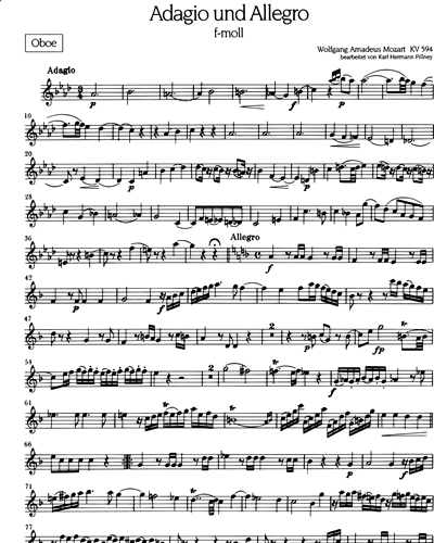 Adagio und Allegro f-moll KV 594