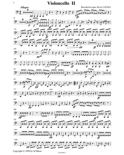 String Quintet in C Major, op. 46 No. 3 (G361)