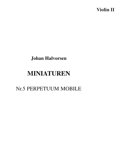 Nr. 5 Perpetuum mobile (aus „Miniaturen")