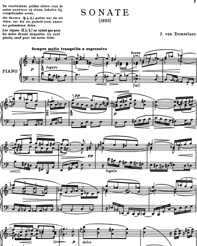 Sonata (1935) Sheet Music by Jacob van Domselaer | nkoda