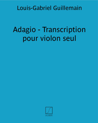 Adagio - Transcription pour violon seul