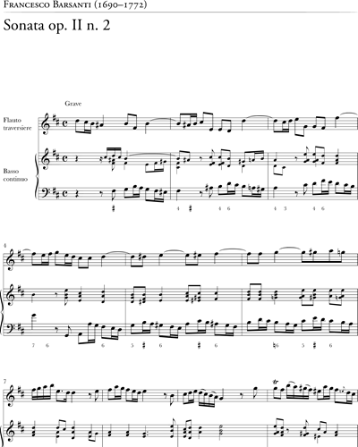 10 Sonate per flauto traverso e basso