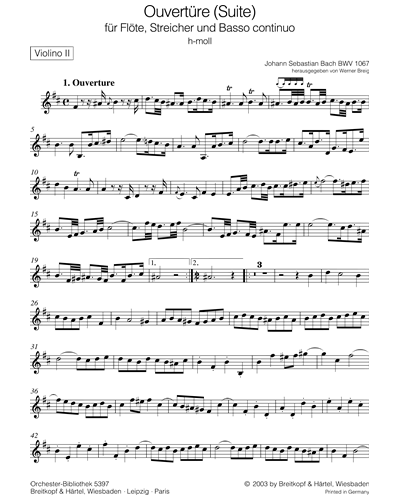 Ouvertüre (Suite) Nr. 2 h-moll BWV 1067