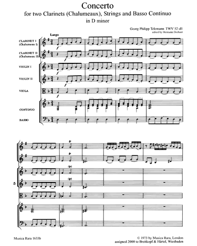 Concerto d-moll TWV 52:d1