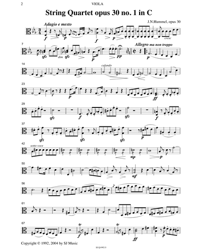 String Quartet in C Major, Op. 30 No.1