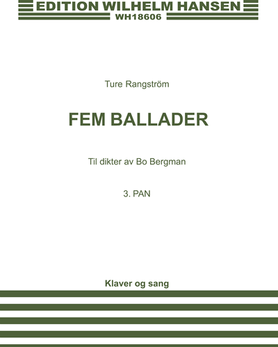 Pan (No. 3 ur "Fem Ballader till dikter av Bo Bergman")