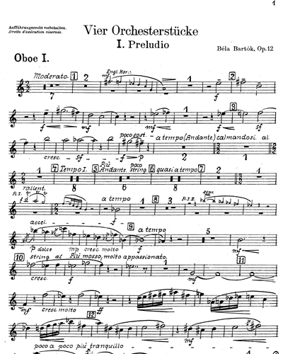 Four Orchestral Pieces, op. 12