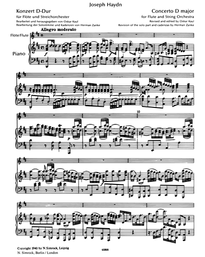 Flute Concerto in D major, Hob. VII/D1