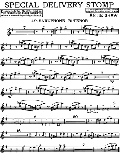 Saxophone 4 Bb Major