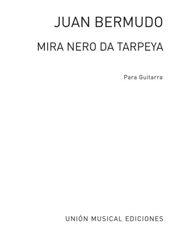 Mira Nero de Tarpeya (Transcripción para guitarra)