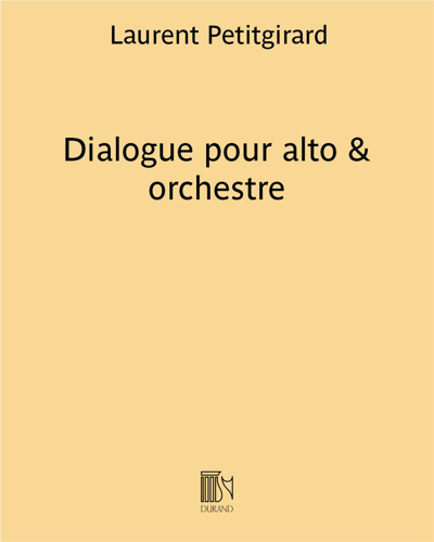 Dialogue pour alto & orchestre