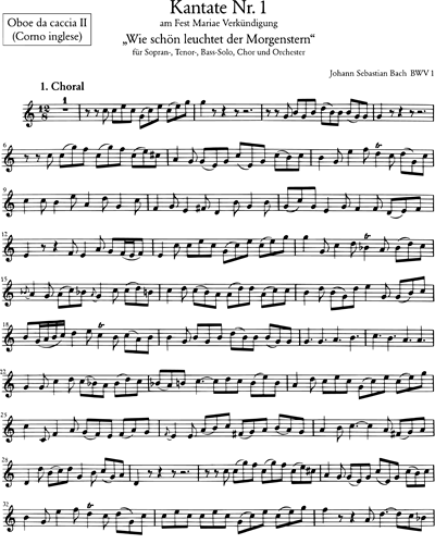 Kantate BWV 1 „Wie schön leuchtet der Morgenstern“