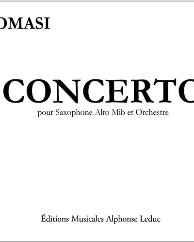 Concerto for Alto Saxophone