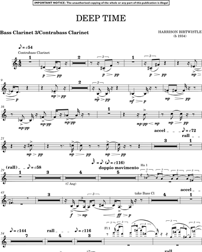 Bass Clarinet 3 in Bb/Contrabass Clarinet