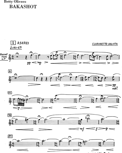 [Solo] Clarinet/Basset Clarinet/Piccolo Clarinet