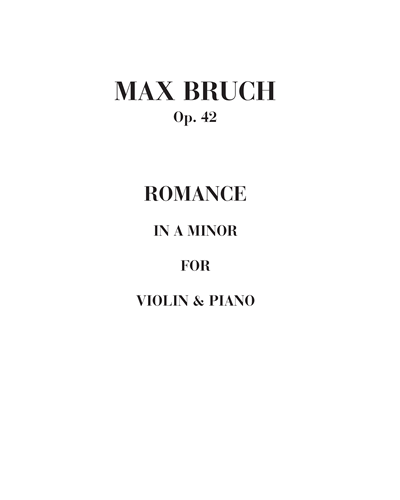 Romance in A minor Op. 42