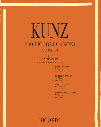 200 Piccoli canoni a 2 parti Op. 14