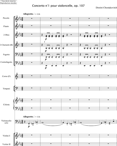 Concerto pour Violoncelle No. 1, Op. 107 
