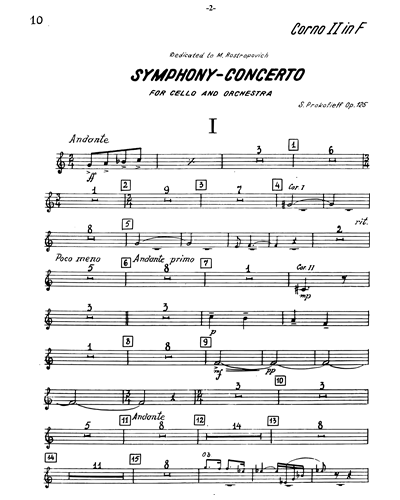 Sinfonia Concertante Op 125 Horn 2 In F Sheet Music By Sergei Prokofiev Nkoda