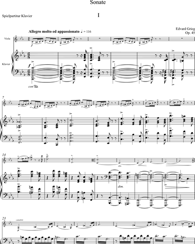 Sonata C Minor for Viola and Piano, op. 45