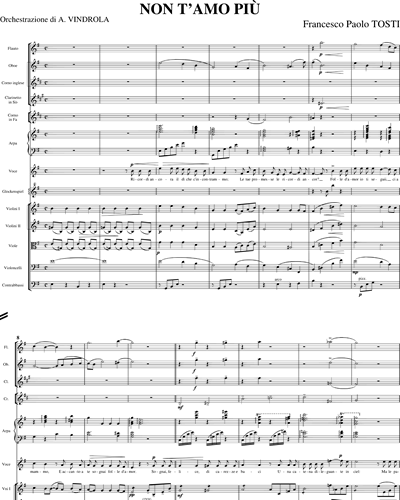 Non T'Amo Più by F.P. Tosti - sheet music on MusicaNeo