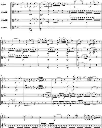 Adagio pour Quatuor d'Altos, KV 540