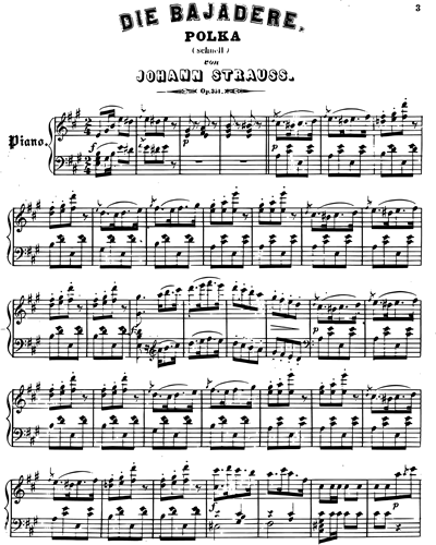 Die Bajadere, Op. 351
