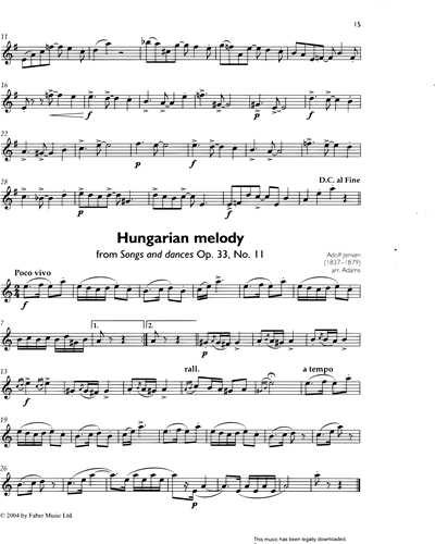 Hungarian Melody (from 'Songs and Dances, op. 33 No. 11')