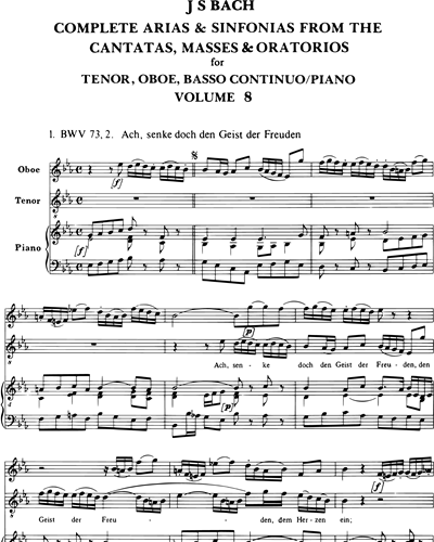 Sämtliche Arien - Bd. 8 (BWV 73, 75, 166, 188)
