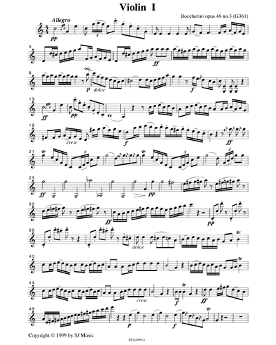 String Quintet in C Major, op. 46 No. 3 (G361)