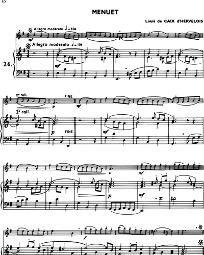 La Flûte Classique, Vol. 1: Menuet in A minor