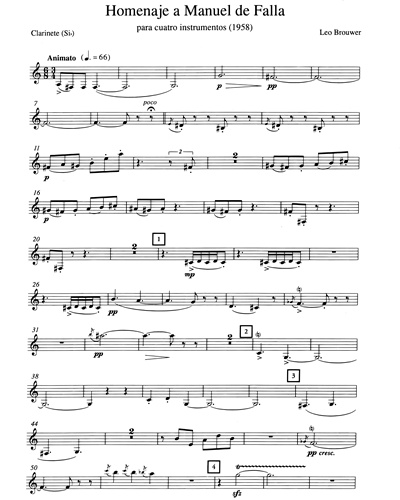 Homenaje a Manuel de Falla Full Score Sheet Music by Leo Brouwer | nkoda