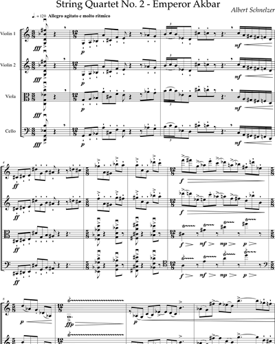 String Quartet No 2 Full Score Sheet Music By Albert Schnelzer Nkoda Free 7 Days Trial 