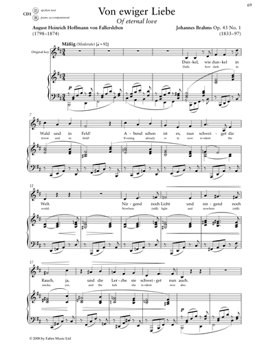 Von ewiger Liebe (Op. 43 No. 1)