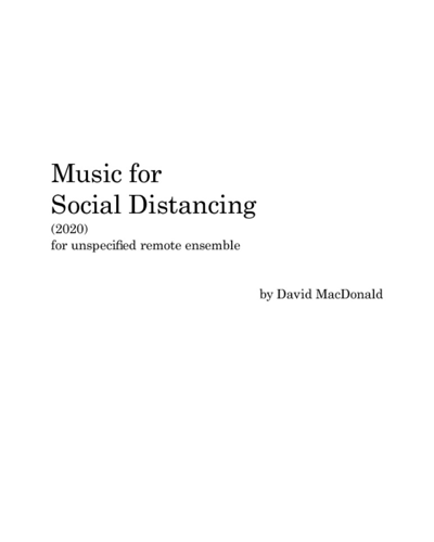 Music for Social Distancing