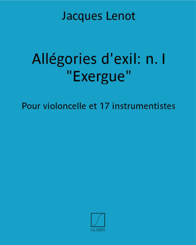 Allégories d'exil: n. I "Exergue"