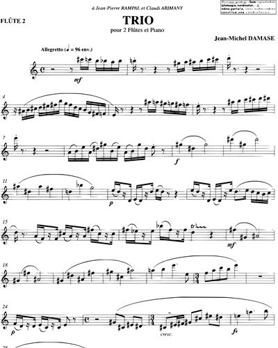 Trio for 2 Flutes and Piano