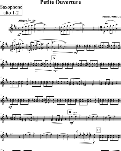 saxophone - Page 1  Partitions saxophone, Saxophone alto, Partition  accordéon