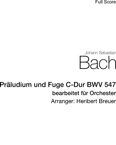 Präludium und Fuge C-Dur BWV 547