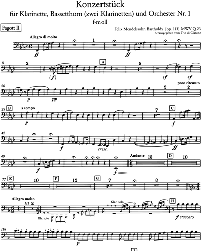 Konzertstück Nr. 1 f-moll [op. 113] MWV Q 23