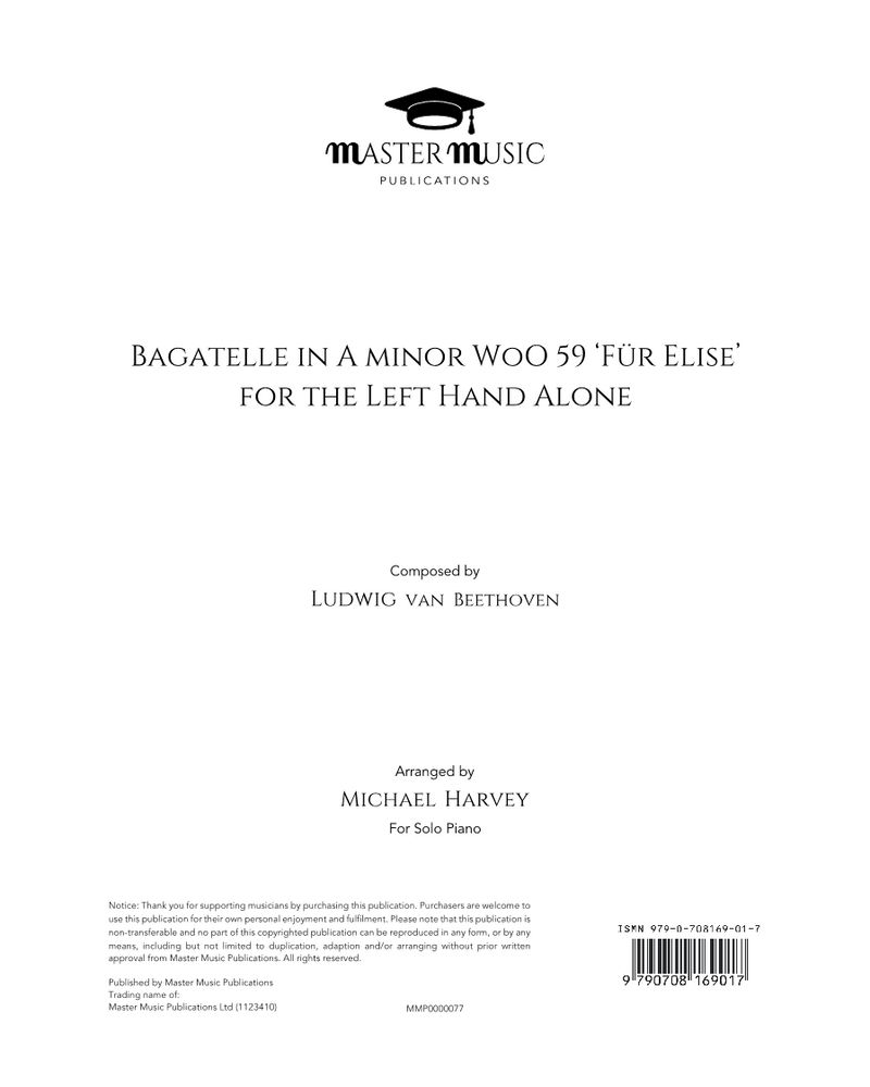 Bagatelle in A minor WoO 59 ‘Für Elise’