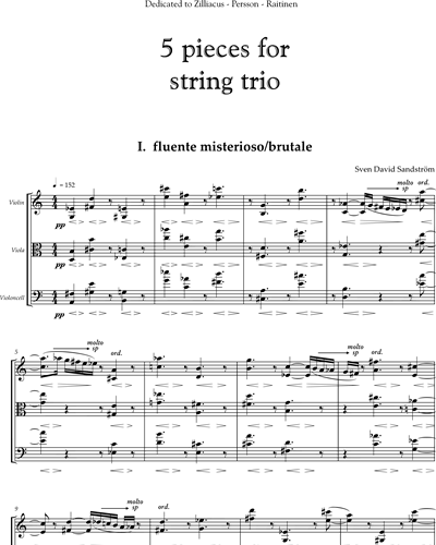 5 Pieces for String Trio