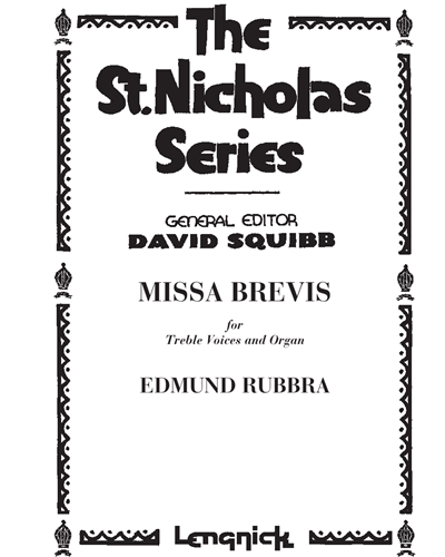 Missa brevis Op. 137